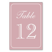 Numéro de table simple Bleu élégant (Dos)