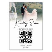Numéro De Table simple code qr simple menu mariage photo (Par défaut)