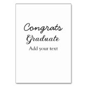 Numéro De Table Simple congratulation graduation add your (Dos)