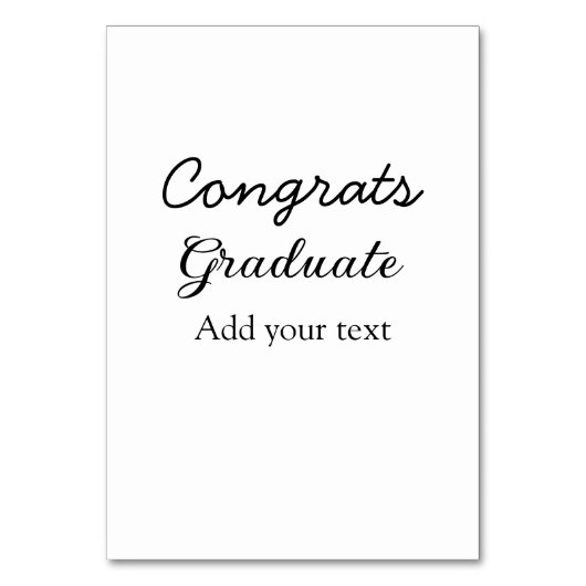 Numéro De Table Simple congratulation graduation add your (Par défaut)