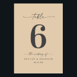 Numéro De Table Simple couleur solide Dusty Jaune Mariage or<br><div class="desc">Simple Couleur Solide Dusty Jaune Or Mariage Dîner Numéros de table. Cette Table Card chic et moderne est simple classique et élégant avec une couleur arrière - plan unie et une jolie police de calligraphie de script avec queues. Montré dans la Chic Dusty Yellow Gold Colorway. Disponible en plusieurs options...</div>