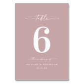 Numéro De Table Simple couleur solide Dusty Mauve Mariage rose (Par défaut)