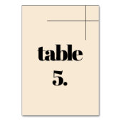 Numéro De Table Simple elegant & chic wedding (Dos)