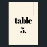 Numéro De Table Simple, élégant et chic mariage crème<br><div class="desc">Minimaliste mais frappant : adoptez ce design typographique légèrement rétro pour votre papeterie mariage,  avec une couleur crème élégante. Texte,  couleurs et arrière - plans entièrement personnalisables.</div>