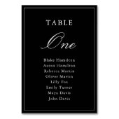 Numéro De Table Simple Élégant Formel Mariage Noir & Blanc (Par défaut)