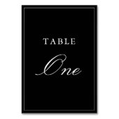 Numéro De Table Simple Élégant Mariage Formel Noir & Blanc (Par défaut)