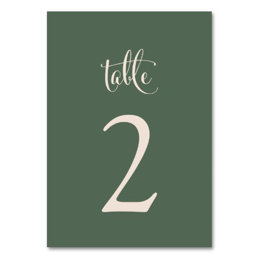 Numéro De Table Simple Elegant Sage Taupe Fall Boho Mariage (Dos)