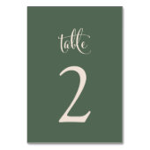 Numéro De Table Simple Elegant Sage Taupe Fall Boho Mariage (Par défaut)