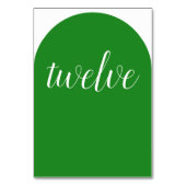 Numéro De Table Simple Elégante Forêt verte arrondie (Dos)
