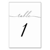 Numéro de table simple et classique (Dos)