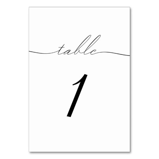 Numéro de table simple et classique (Par défaut)