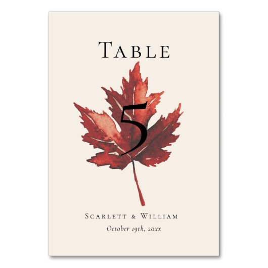 Numéro De Table Simple Mariage à feutre de chute minimale (Dos)
