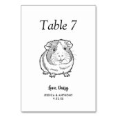 Numéro De Table Simple mariage d'animal de compagnie noir et blanc (Par défaut)