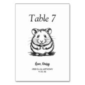 Numéro De Table Simple mariage d'animaux de compagnie noir et blan (Par défaut)
