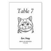 Numéro De Table Simple mariage de chat noir et blanc (Par défaut)