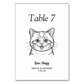 Numéro De Table Simple mariage de chat noir et blanc (Par défaut)