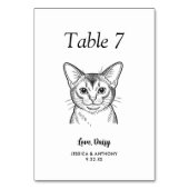 Numéro De Table Simple mariage de chat noir et blanc (Par défaut)