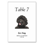 Numéro De Table Simple mariage de chien en noir et blanc (Par défaut)