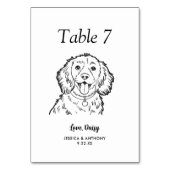 Numéro De Table Simple mariage de chien en noir et blanc (Par défaut)