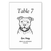 Numéro De Table Simple mariage de chien en noir et blanc (Par défaut)