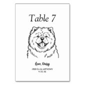 Numéro De Table Simple mariage de chien en noir et blanc (Par défaut)