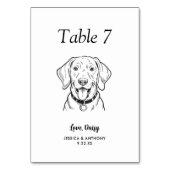 Numéro De Table Simple mariage de chien en noir et blanc (Par défaut)