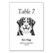 Numéro De Table Simple mariage de chien en noir et blanc (Par défaut)