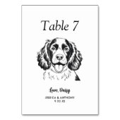 Numéro De Table Simple mariage de chien en noir et blanc (Par défaut)