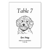 Numéro De Table Simple mariage de chien en noir et blanc (Par défaut)