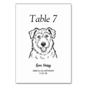 Numéro De Table Simple mariage de chien en noir et blanc (Par défaut)