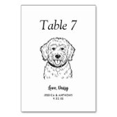 Numéro De Table Simple mariage de chien en noir et blanc (Par défaut)