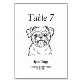 Numéro De Table Simple mariage de chien en noir et blanc (Par défaut)