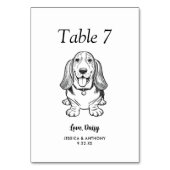 Numéro De Table Simple mariage de chien en noir et blanc (Par défaut)