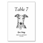 Numéro De Table Simple mariage de chien en noir et blanc (Par défaut)