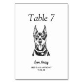 Numéro De Table Simple mariage de chien en noir et blanc (Par défaut)