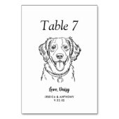 Numéro De Table Simple mariage de chien en noir et blanc (Par défaut)