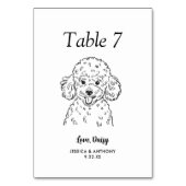 Numéro De Table Simple mariage de chien en noir et blanc (Par défaut)