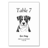 Numéro De Table Simple mariage de chien en noir et blanc (Par défaut)