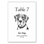 Numéro De Table Simple mariage de chien en noir et blanc (Par défaut)