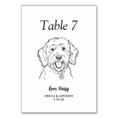 Numéro De Table Simple mariage de chien en noir et blanc (Par défaut)