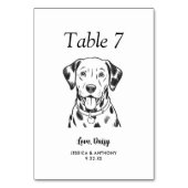 Numéro De Table Simple mariage de chien noir et blanc (Par défaut)