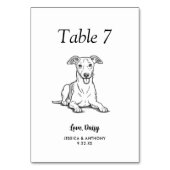 Numéro De Table Simple Mariage de Chien Noir et Blanc (Par défaut)