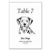 Numéro De Table Simple mariage de chien noir et blanc (Par défaut)