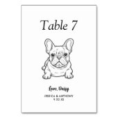 Numéro De Table Simple Mariage de Chien Noir et Blanc (Par défaut)