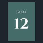 Numéro De Table Simple Mariage vert et blanc<br><div class="desc">Peut être customisé pour répondre à vos besoins. // Vous cherchez des articles correspondants ? Autre papeterie de l'ensemble disponible dans la section "collections" de mon magasin. // Besoin d'aide pour customiser votre design ? Vous avez d'autres idées ? N'hésitez pas à me contacter (Zoe) directement via le bouton de...</div>