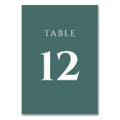 Numéro De Table Simple Mariage vert et blanc (Par défaut)