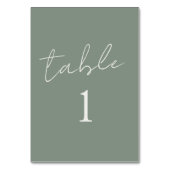 Numéro De Table Simple Mariage Vert Sauge (Par défaut)