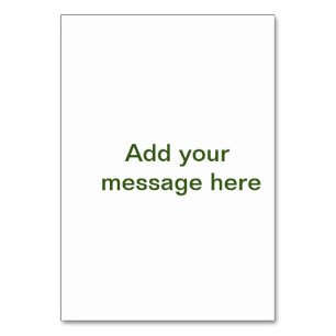Numéro De Table Simple minimal vert ajoutez votre texte nom photo