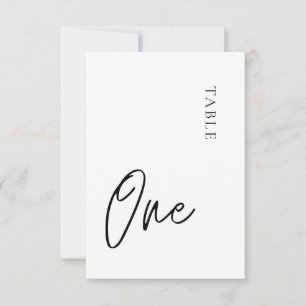 Numéro de table simple minimaliste 1