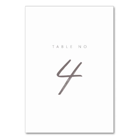 Numéro de table simple minimaliste élégant (Par défaut)